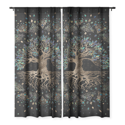 Creativemotions Tree of life Yggdrasil Golden Sheer Non Repeat