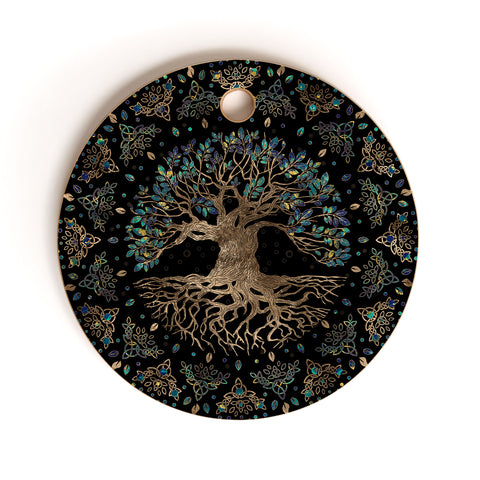 Creativemotions Tree of life Yggdrasil Golden Cutting Board Round