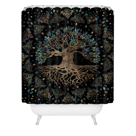 Creativemotions Tree of life Yggdrasil Golden Shower Curtain