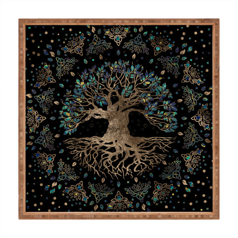 Creativemotions Tree of life Yggdrasil Golden Square Tray