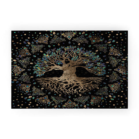Creativemotions Tree of life Yggdrasil Golden Welcome Mat