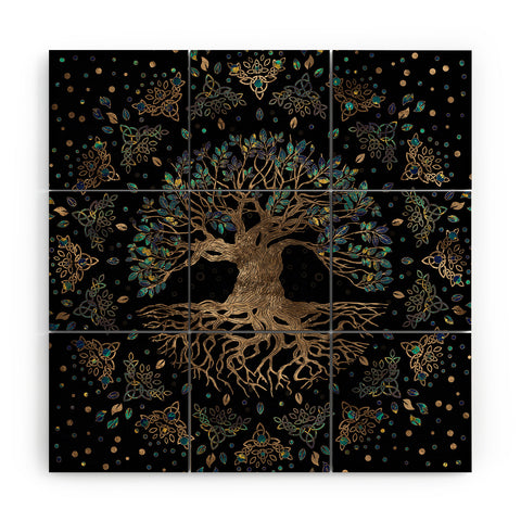 Creativemotions Tree of life Yggdrasil Golden Wood Wall Mural