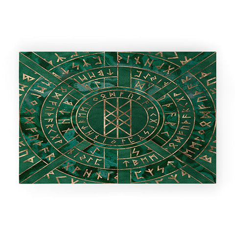 Creativemotions Web of Wyrd Malachite Leather Welcome Mat