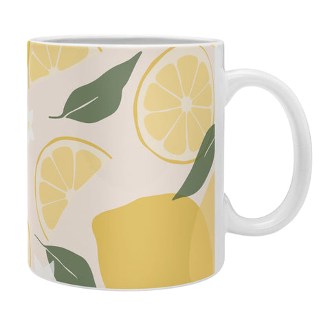 Cuss Yeah Designs Abstract Lemon Pattern Coffee Mug