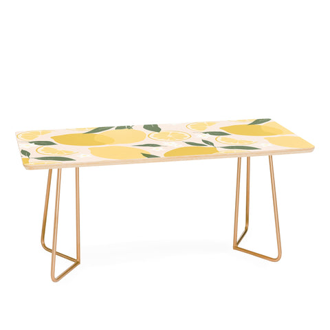 Cuss Yeah Designs Abstract Lemon Pattern Coffee Table