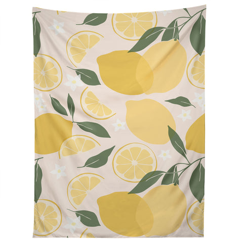 Cuss Yeah Designs Abstract Lemon Pattern Tapestry