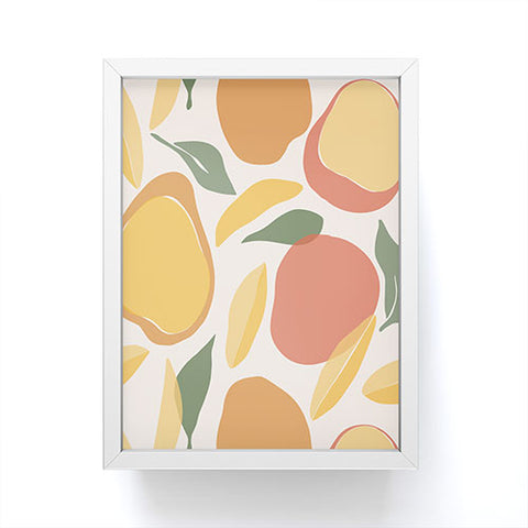 Cuss Yeah Designs Abstract Mango Pattern Framed Mini Art Print