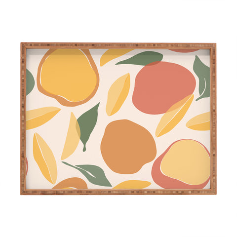Cuss Yeah Designs Abstract Mango Pattern Rectangular Tray