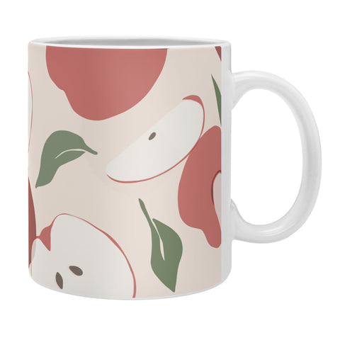 Cuss Yeah Designs Abstract Red Apple Pattern Coffee Mug