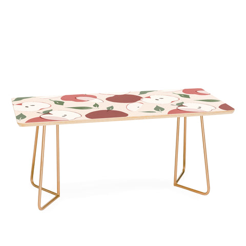 Cuss Yeah Designs Abstract Red Apple Pattern Coffee Table