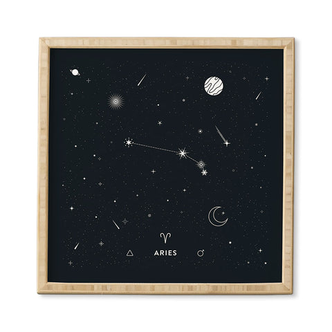 Cuss Yeah Designs Aries Star Constellation Framed Wall Art