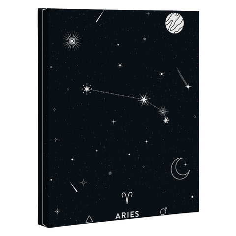 Cuss Yeah Designs Aries Star Constellation Art Canvas