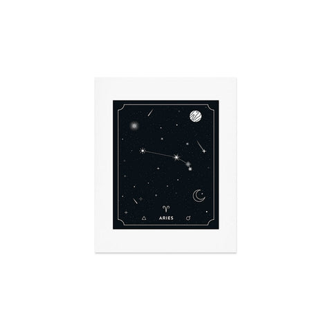 Cuss Yeah Designs Aries Star Constellation Art Print
