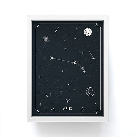 Cuss Yeah Designs Aries Star Constellation Framed Mini Art Print