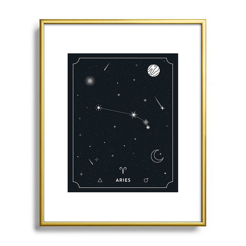 Cuss Yeah Designs Aries Star Constellation Metal Framed Art Print