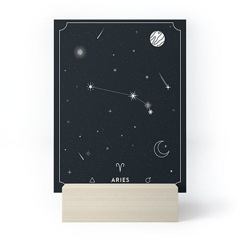 Cuss Yeah Designs Aries Star Constellation Mini Art Print
