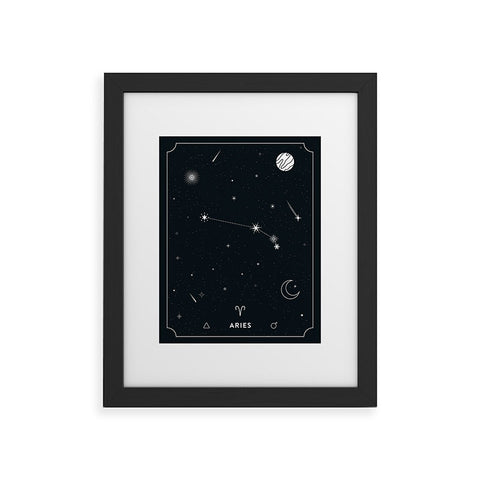 Cuss Yeah Designs Aries Star Constellation Framed Art Print