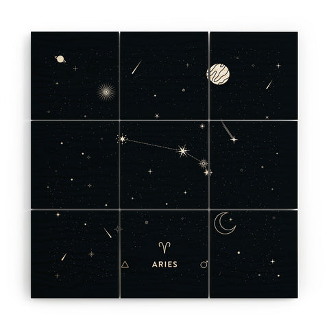 Cuss Yeah Designs Aries Star Constellation Wood Wall Mural