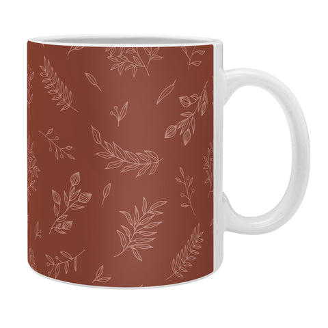 Cuss Yeah Designs Crimson Floral Pattern 001 Coffee Mug