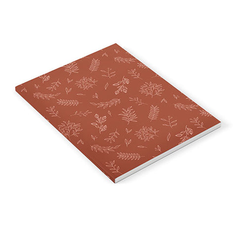 Cuss Yeah Designs Crimson Floral Pattern 001 Notebook