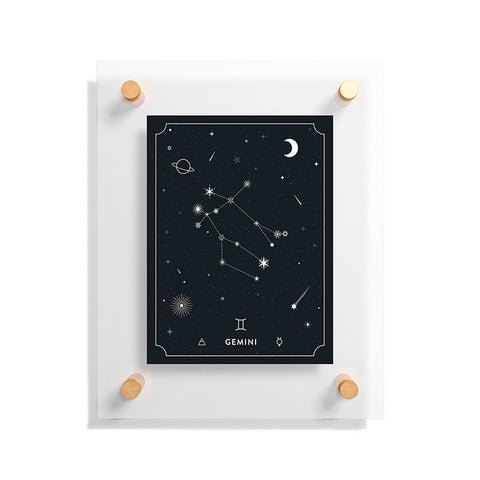 Cuss Yeah Designs Gemini Star Constellation Floating Acrylic Print