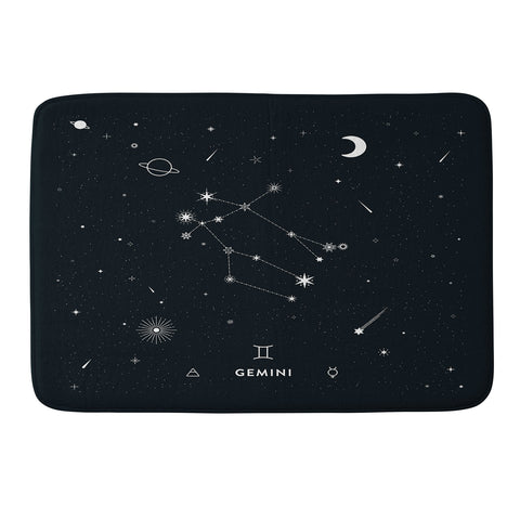 Cuss Yeah Designs Gemini Star Constellation Memory Foam Bath Mat