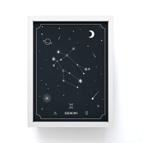 Cuss Yeah Designs Gemini Star Constellation Framed Mini Art Print