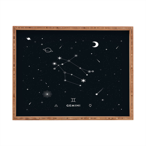 Cuss Yeah Designs Gemini Star Constellation Rectangular Tray