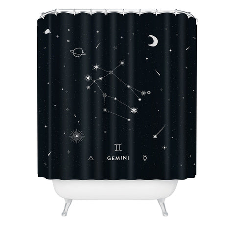 Cuss Yeah Designs Gemini Star Constellation Shower Curtain