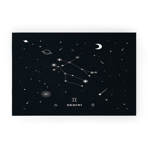 Cuss Yeah Designs Gemini Star Constellation Welcome Mat