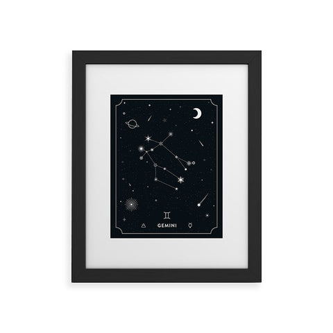 Cuss Yeah Designs Gemini Star Constellation Framed Art Print