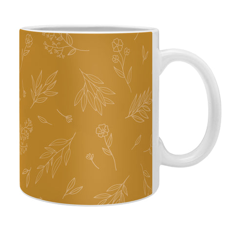 Cuss Yeah Designs Golden Floral Pattern 001 Coffee Mug