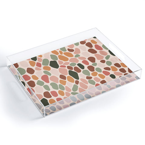 Cuss Yeah Designs Multicolor Snake Scale Pattern Acrylic Tray
