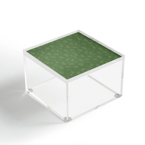 Cuss Yeah Designs Sage Floral Pattern 001 Acrylic Box