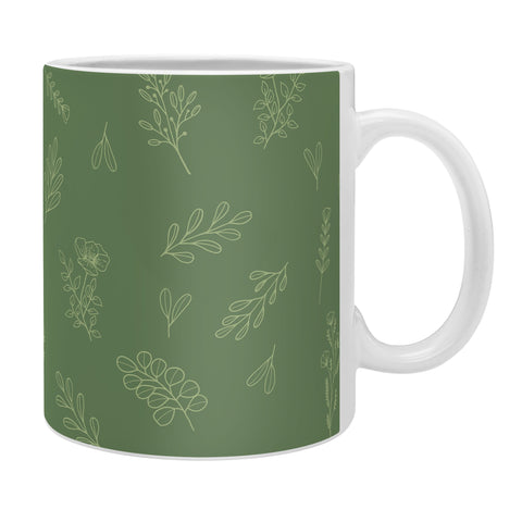 Cuss Yeah Designs Sage Floral Pattern 001 Coffee Mug