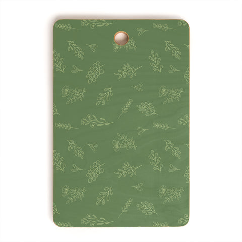 Cuss Yeah Designs Sage Floral Pattern 001 Cutting Board Rectangle