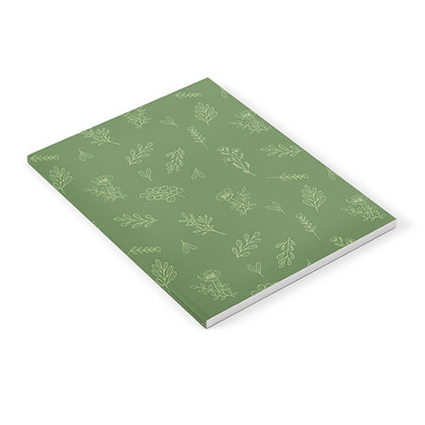 Cuss Yeah Designs Sage Floral Pattern 001 Notebook