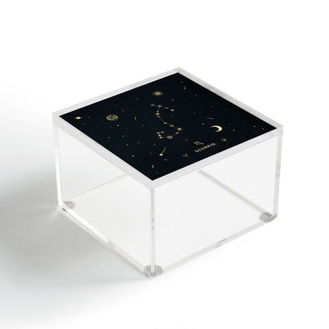 Cuss Yeah Designs Scorpio Constellation in Gold Acrylic Box