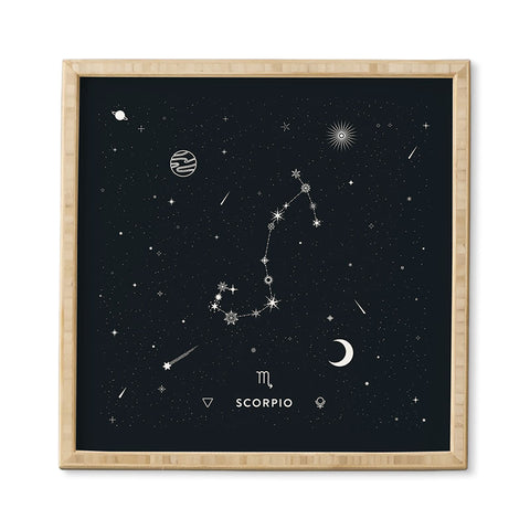 Cuss Yeah Designs Scorpio Star Constellation Framed Wall Art