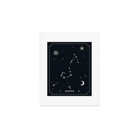Cuss Yeah Designs Scorpio Star Constellation Art Print