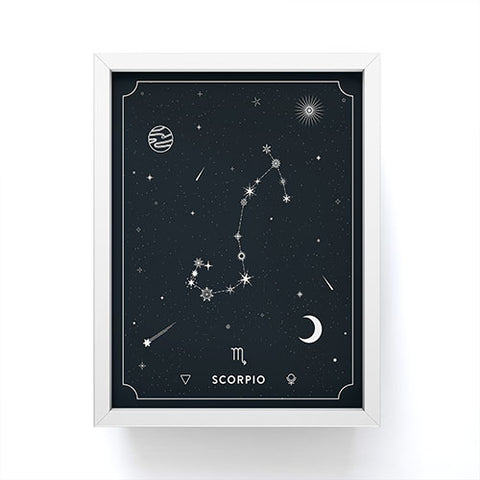 Cuss Yeah Designs Scorpio Star Constellation Framed Mini Art Print