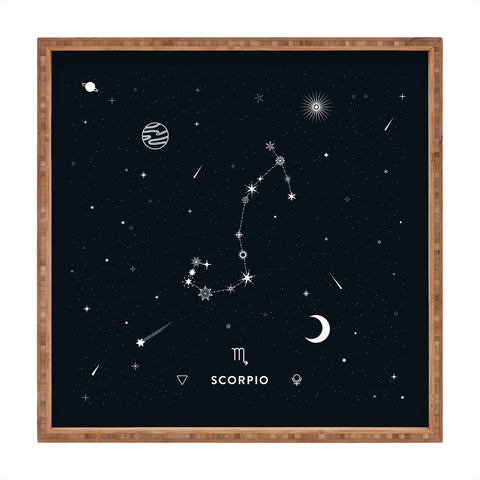 Cuss Yeah Designs Scorpio Star Constellation Square Tray