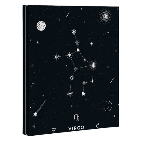 Cuss Yeah Designs Virgo Star Constellation Art Canvas