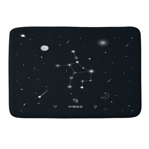 Cuss Yeah Designs Virgo Star Constellation Memory Foam Bath Mat