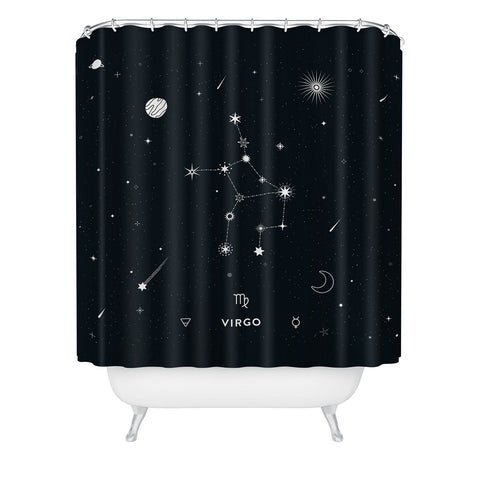 Cuss Yeah Designs Virgo Star Constellation Shower Curtain