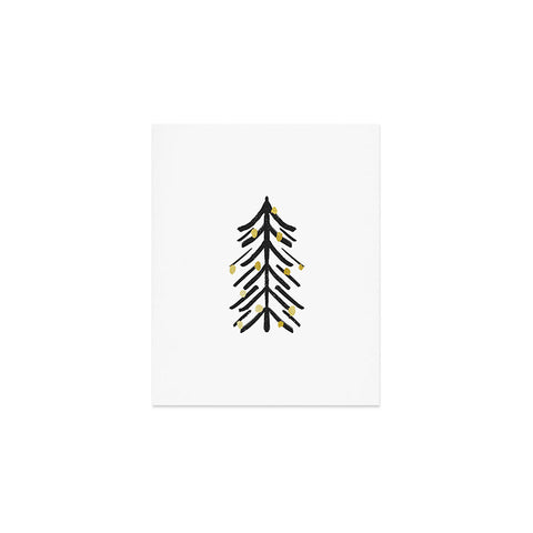 Cynthia Haller Black and gold spiky tree Art Print