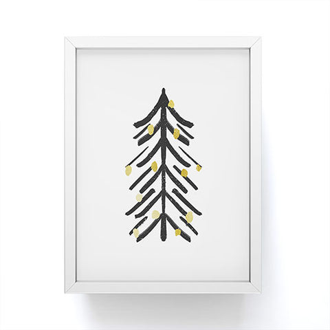 Cynthia Haller Black and gold spiky tree Framed Mini Art Print