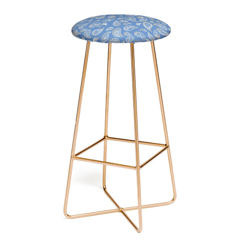 Cynthia Haller Classic blue and gold paisley Bar Stool