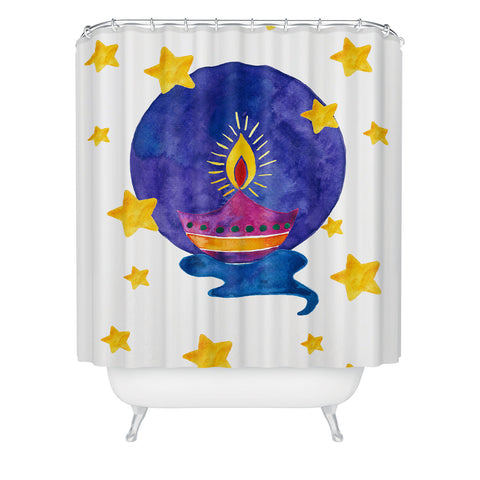 Cynthia Haller Happy Diwali Shower Curtain