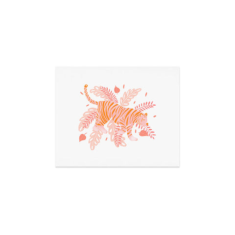 Cynthia Haller Orange and pink tiger Art Print